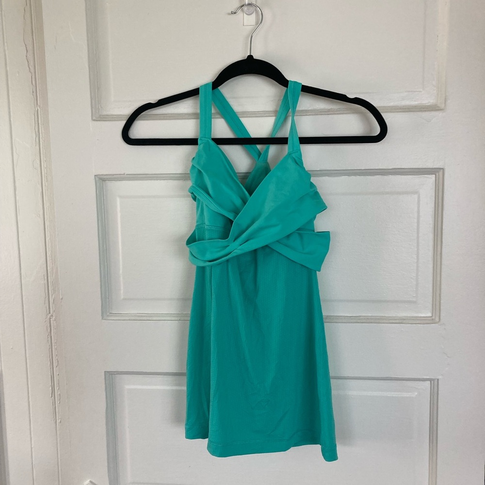 Aqua Lululemon workout tank top